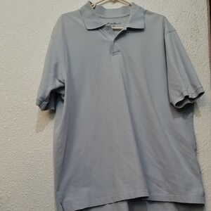 "Make Offer" Eddie Bauer Gray Polo Shirt Classic Style Soft Fabric